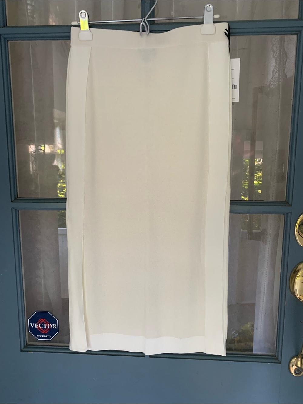 Worth Cream Midi Pencil Skirt